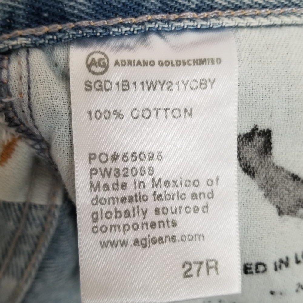AG Adriano Goldschmied Alexis High Rise Wedgie Jean Shorts Sz 27 - Picture 7 of 7